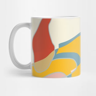 Abstract Art Shapes Earthy Colors Mug